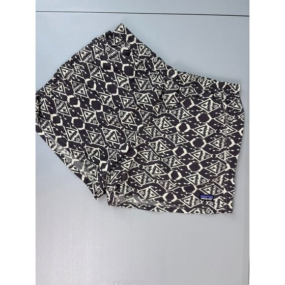 Patagonia men's medium grey fish print baggies outdoor hiking shorts 4.5" inseam - Picture 1 of 6